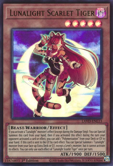 Lunalight Scarlet Tiger - LAVD-ENL13 - Ultra Rare - 1st Edition