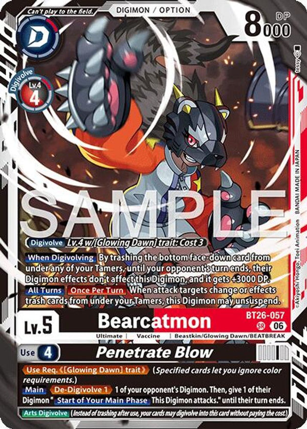Bearcatmon // Penetrate Blow - BT26-057 - Super Rare