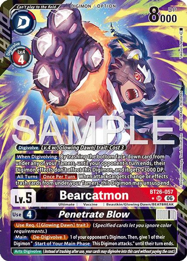 Bearcatmon // Penetrate Blow (Alternate Art) - BT26-057 - Super Rare