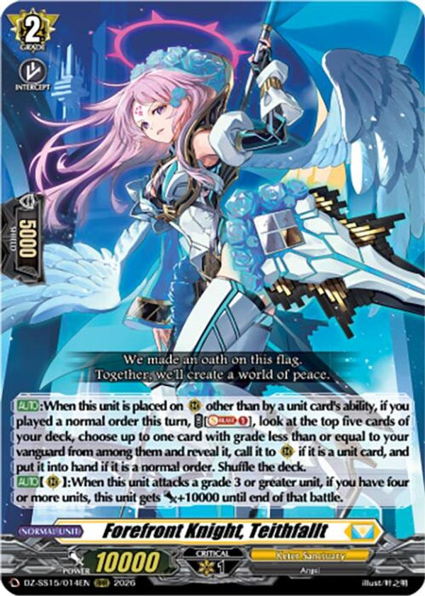 Forefront Knight, Teithfallt - DZ-SS15/014EN - Triple Rare