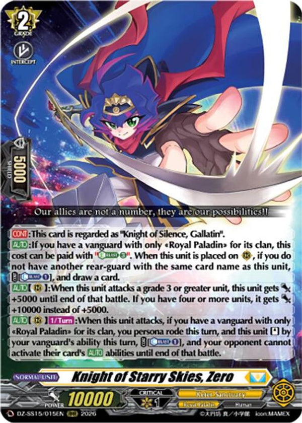 Knight of Starry Skies, Zero - DZ-SS15/015EN - Triple Rare