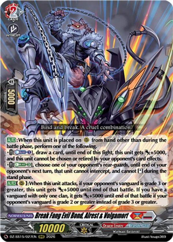 Break Fang Evil Bond, Alrest & Volgamort - DZ-SS15/027EN - Triple Rare