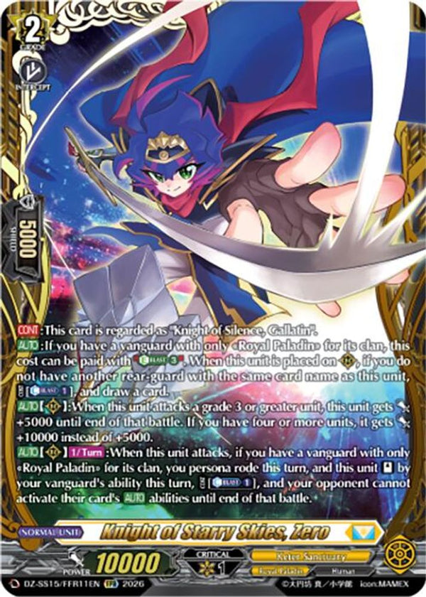 Knight of Starry Skies, Zero (FFR) - DZ-SS15/FFR11EN - Double Frame Rare