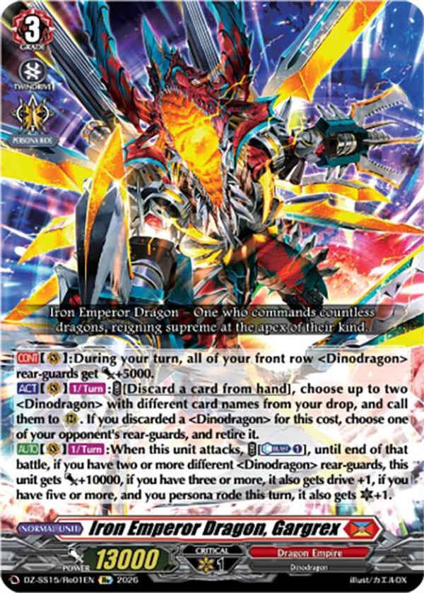 Iron Emperor Dragon, Gargrex - DZ-SS15/Re01EN - Special Reprint