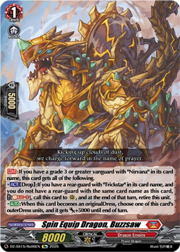 Spin Equip Dragon, Buzzsaw - DZ-SS15/Re06EN - Special Reprint
