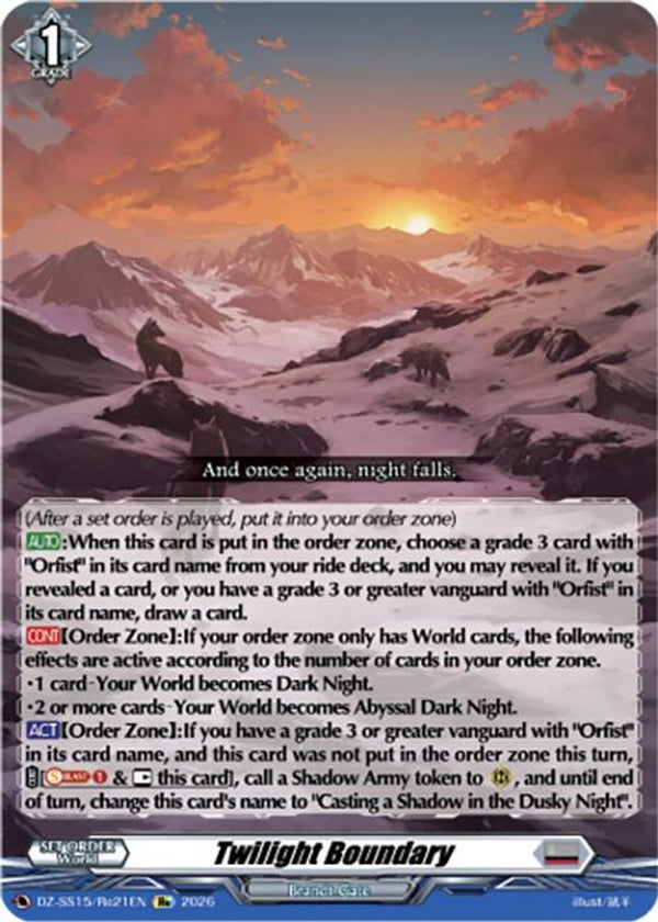 Twilight Boundary - DZ-SS15/Re21EN - Special Reprint