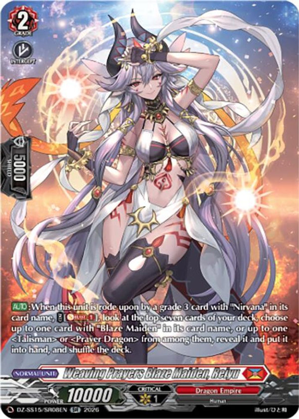 Weaving Prayers Blaze Maiden, Reiyu (SR) - DZ-SS15/SR08EN - Silver Rare