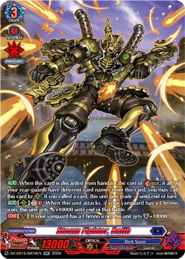 Steam Fighter, Balih (SR) - DZ-SS15/SR18EN - Silver Rare