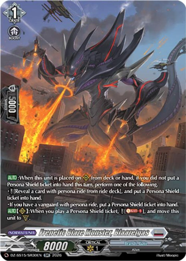 Frenetic Blaze Monster, Blaazelgas (SR) - DZ-SS15/SR30EN - Silver Rare