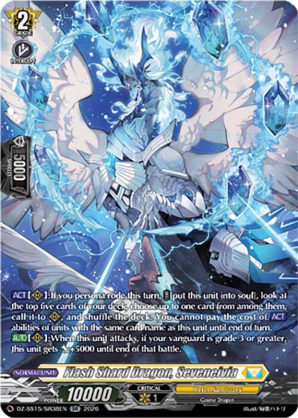 Flash Shard Dragon, Seveneivia (SR) - DZ-SS15/SR38EN - Silver Rare