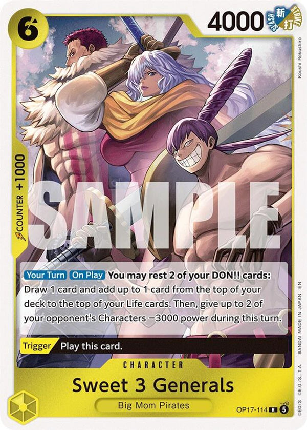 Sweet 3 Generals - OP17-114 - Rare (Pre-Order)