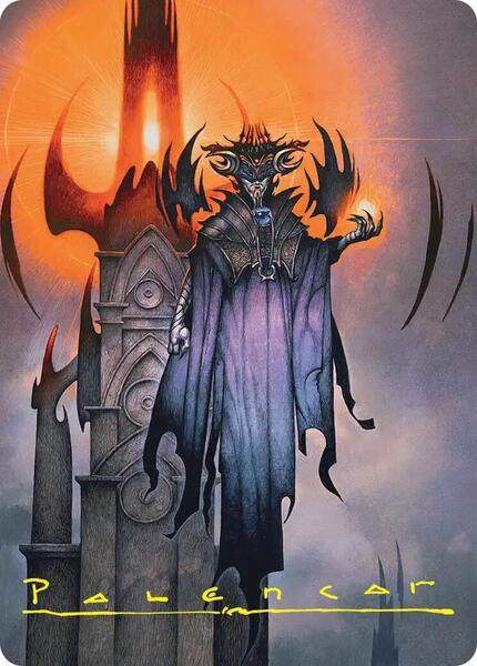 Sauron, the Lidless Eye Art Card (Gold-Stamped Signature) (AHOB)
