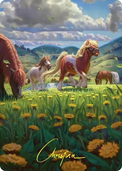 Troop of Ponies Art Card (Gold-Stamped Signature) (AHOB)