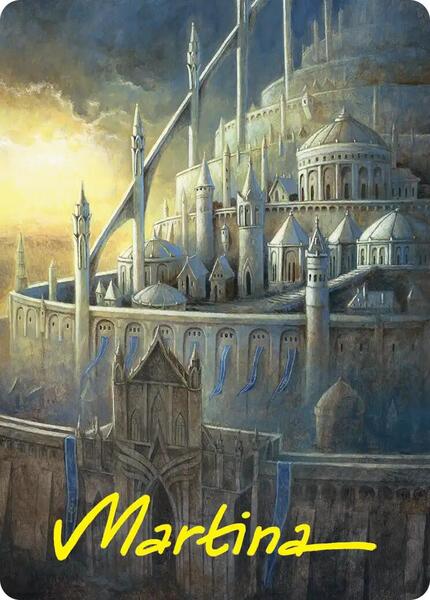 Minas Tirith Art Card (Gold-Stamped Signature) (AHOB)