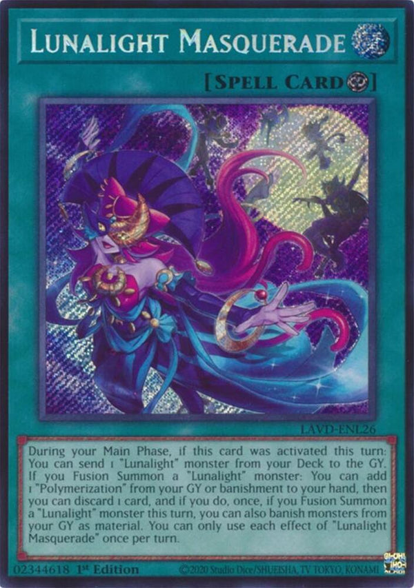 Lunalight Masquerade (Secret Rare) - LAVD-ENL26 - Secret Rare - 1st Edition