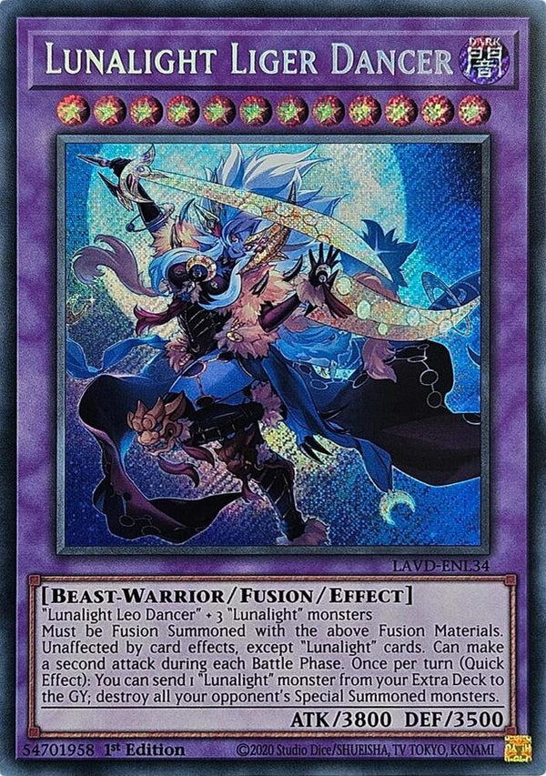 Lunalight Liger Dancer (Secret Rare) - LAVD-ENL34 - Secret Rare - 1st Edition
