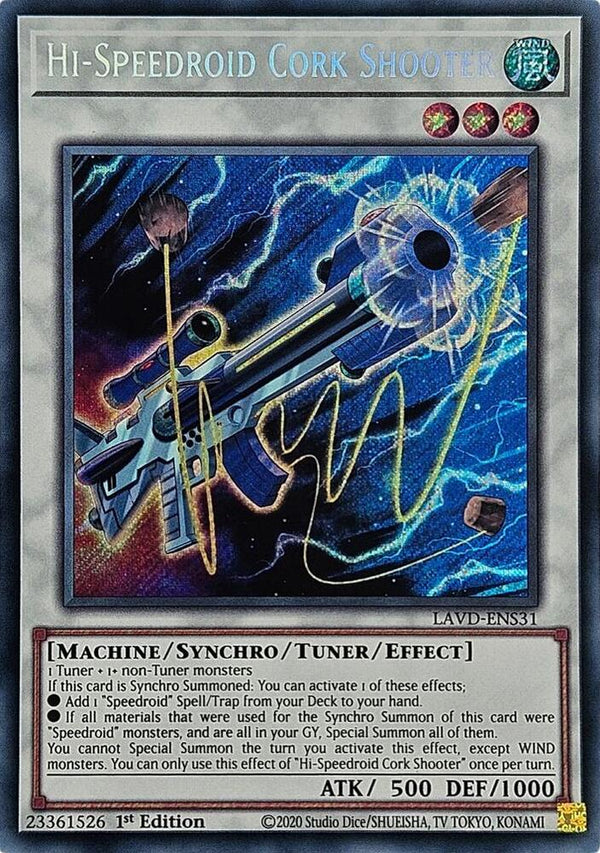 Hi-Speedroid Cork Shooter (Secret Rare) - LAVD-ENS31 - Secret Rare - 1st Edition