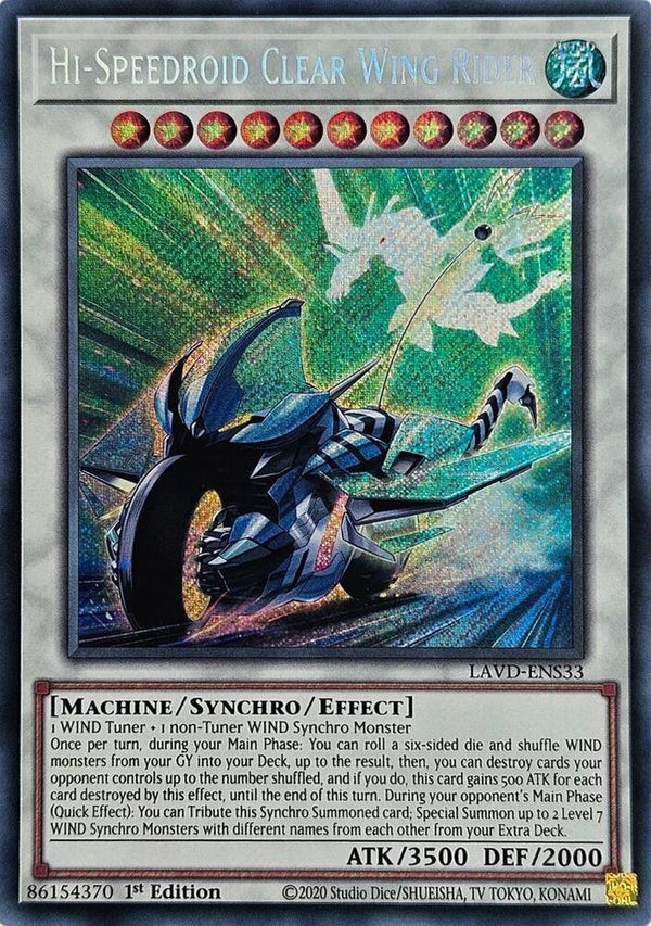Hi-Speedroid Clear Wing Rider (Secret Rare) - LAVD-ENS33 - Secret Rare - 1st Edition