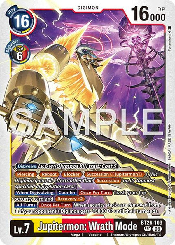 Jupitermon: Wrath Mode - BT26-103 - Secret Rare