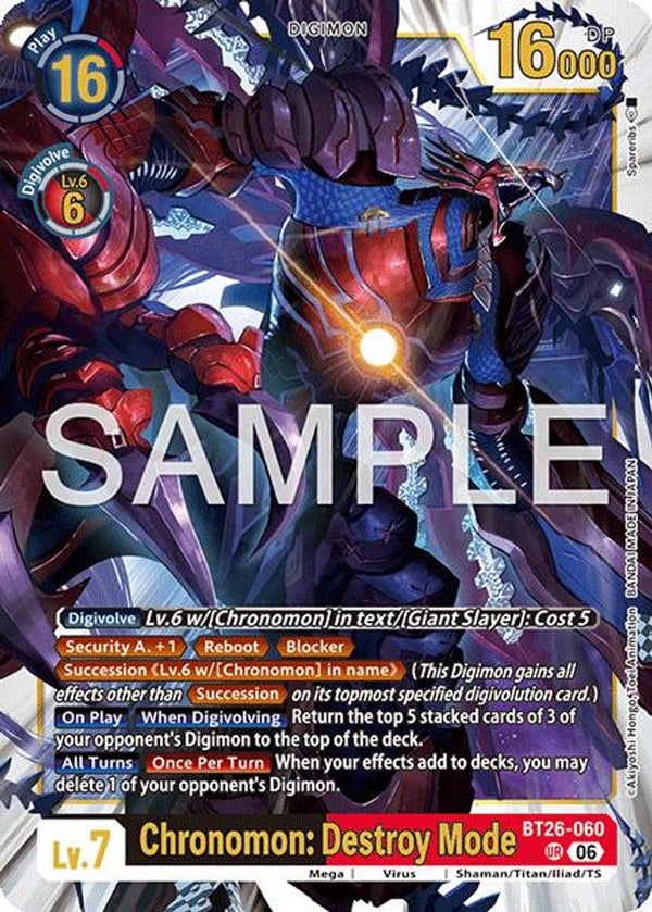 Chronomon: Destroy Mode - BT26-060 - Ultimate Rare