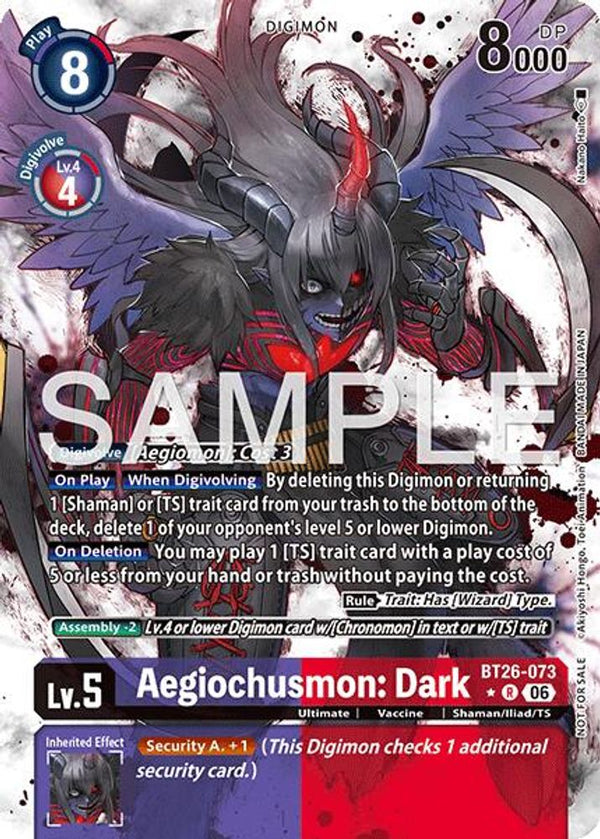 Aegiochusmon: Dark (Alternate Art) - BT26-073 - Rare