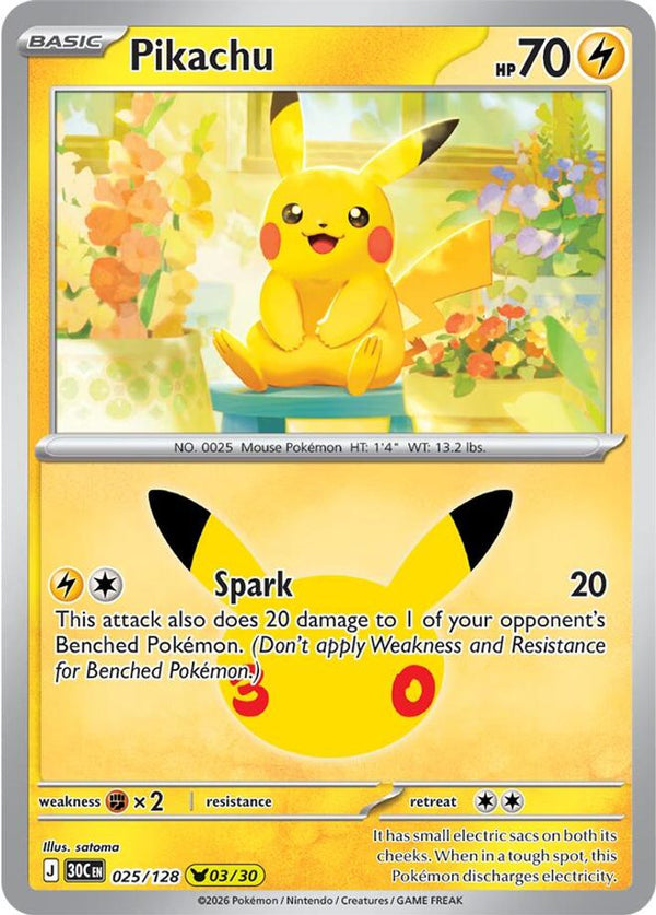Pikachu - 025/128 - Pikachu Rare