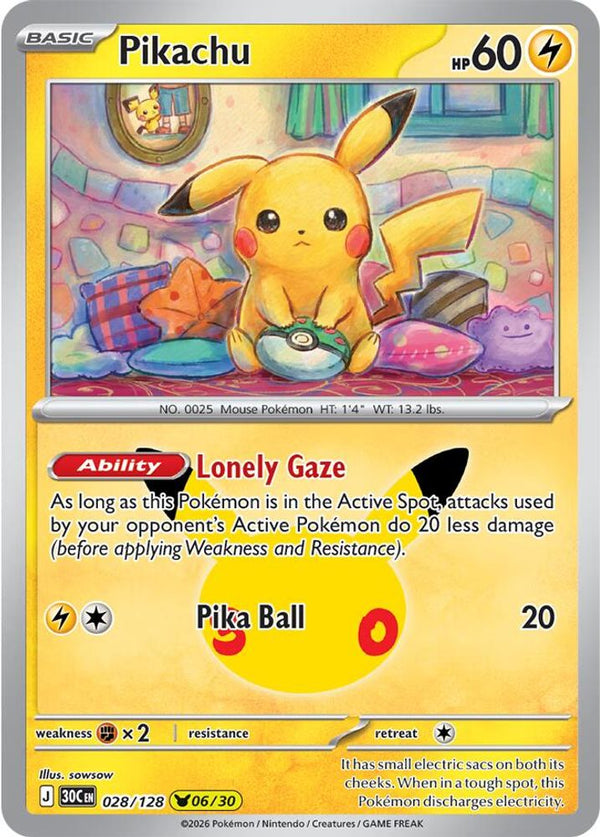 Pikachu - 028/128 - Pikachu Rare