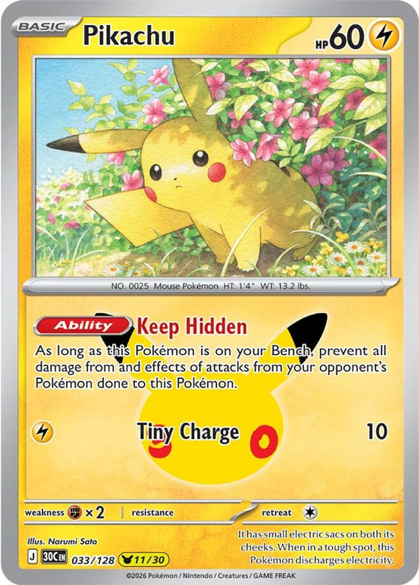 Pikachu - 033/128 - Pikachu Rare