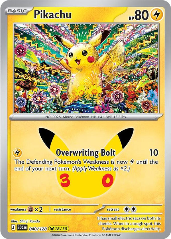 Pikachu - 040/128 - Pikachu Rare