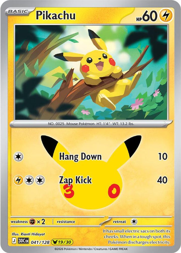 Pikachu - 041/128 - Pikachu Rare