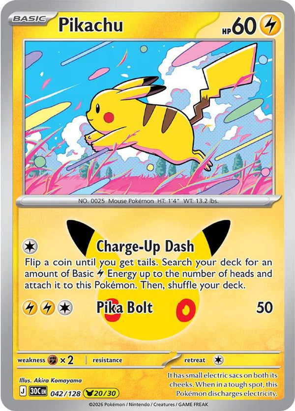 Pikachu - 042/128 - Pikachu Rare