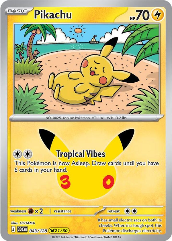 Pikachu - 043/128 - Pikachu Rare