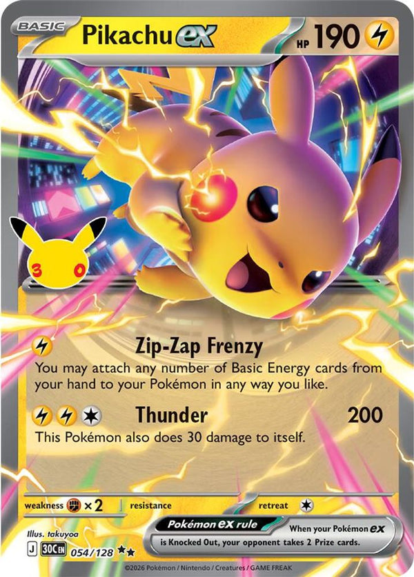 Pikachu ex - 054/128 - Double Rare