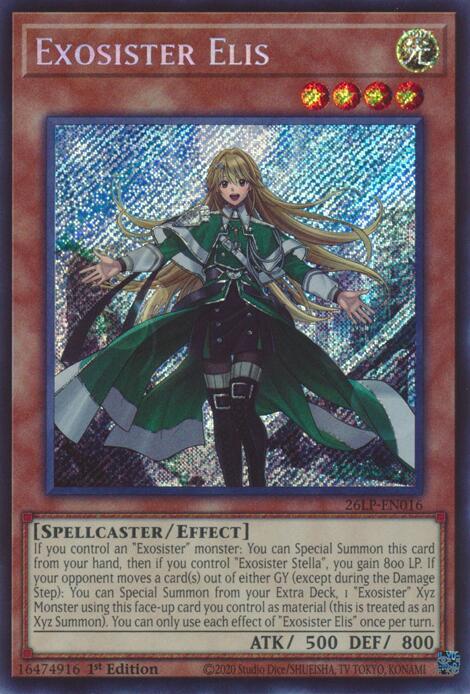 Exosister Elis (SCR) - 26LP-EN016 - Secret Rare - 1st Edition