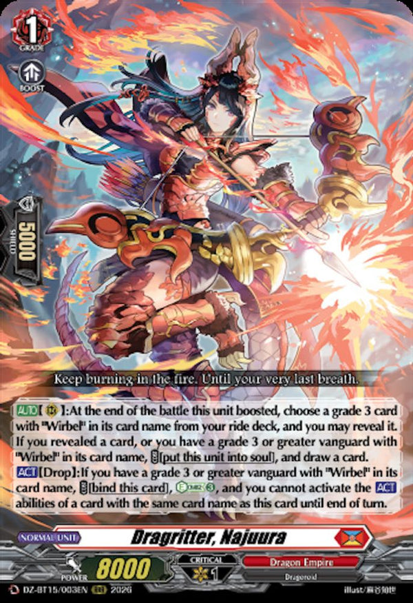 Dragritter, Najuura - DZ-BT15/003EN - Triple Rare