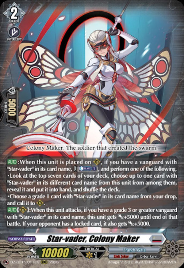 Star-vader, Colony Maker - DZ-BT15/011EN - Triple Rare