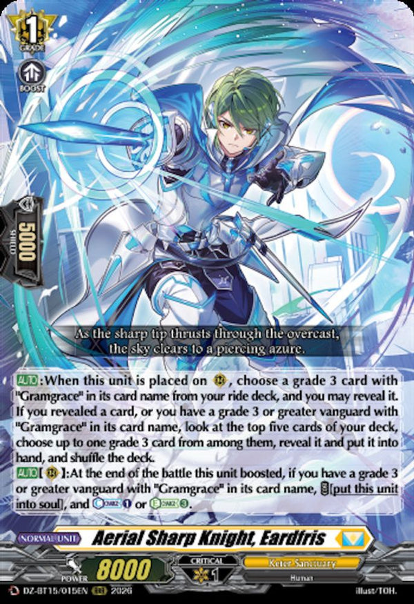 Aerial Sharp Knight, Eardfris - DZ-BT15/015EN - Triple Rare