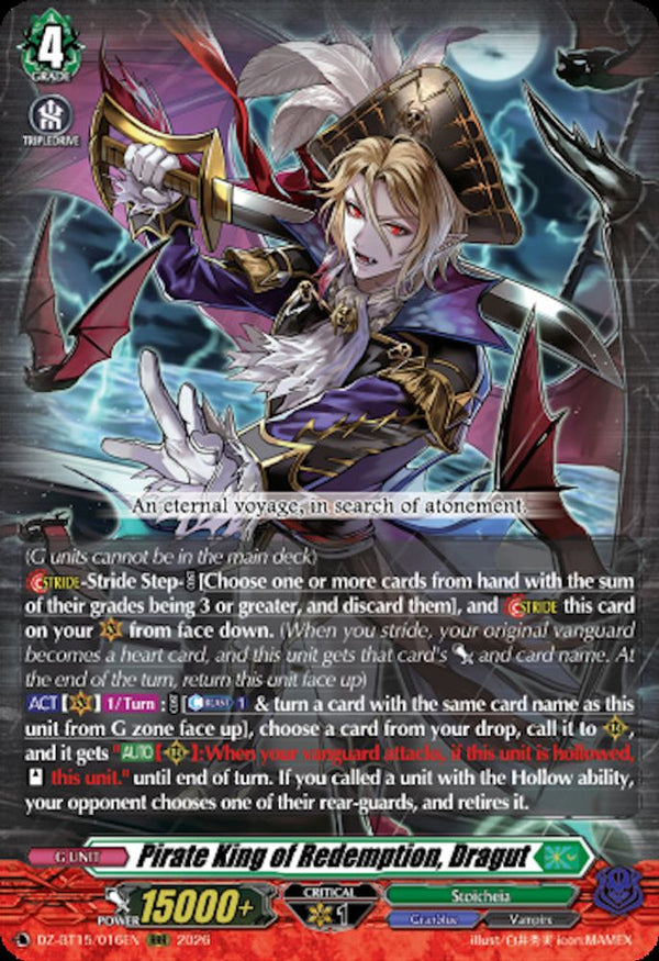 Pirate King of Redemption, Dragut - DZ-BT15/016EN - Triple Rare