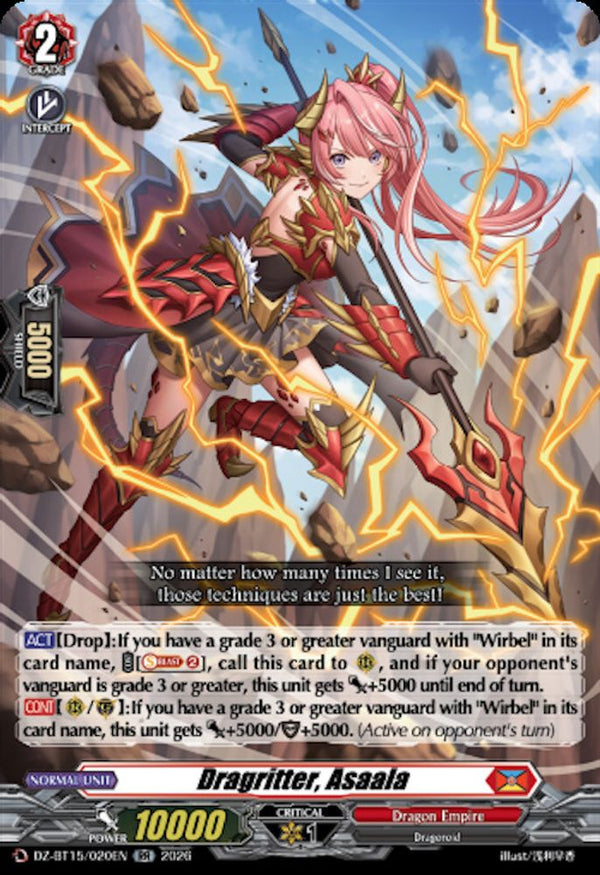 Dragritter, Asaala - DZ-BT15/020EN - Double Rare