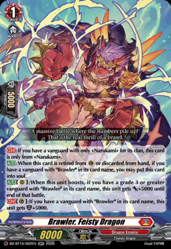Brawler, Feisty Dragon - DZ-BT15/022EN - Double Rare
