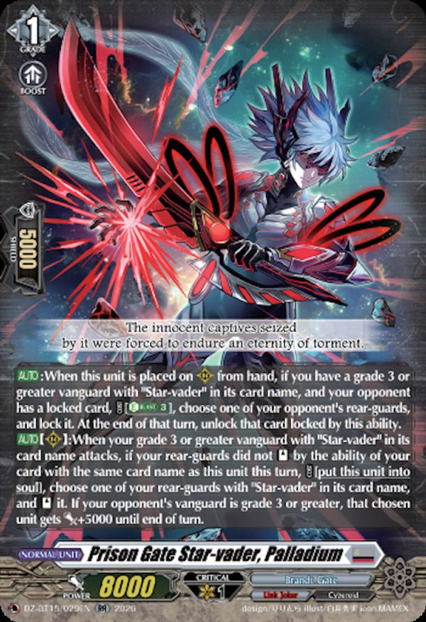 Prison Gate Star-vader, Palladium - DZ-BT15/029EN - Double Rare