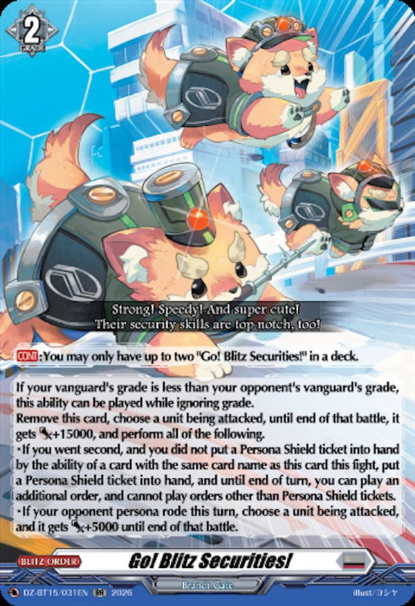 Go! Blitz Securities! - DZ-BT15/031EN - Double Rare
