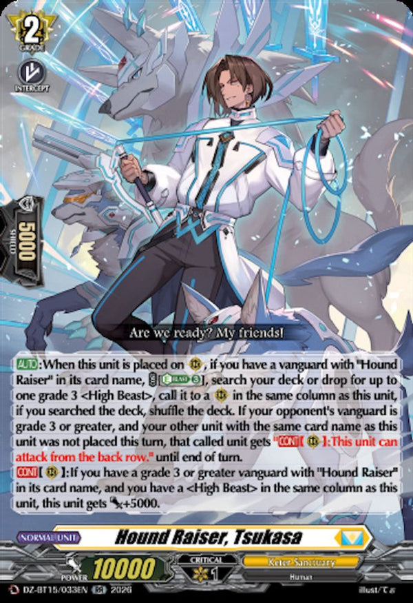 Hound Raiser, Tsukasa - DZ-BT15/033EN - Double Rare