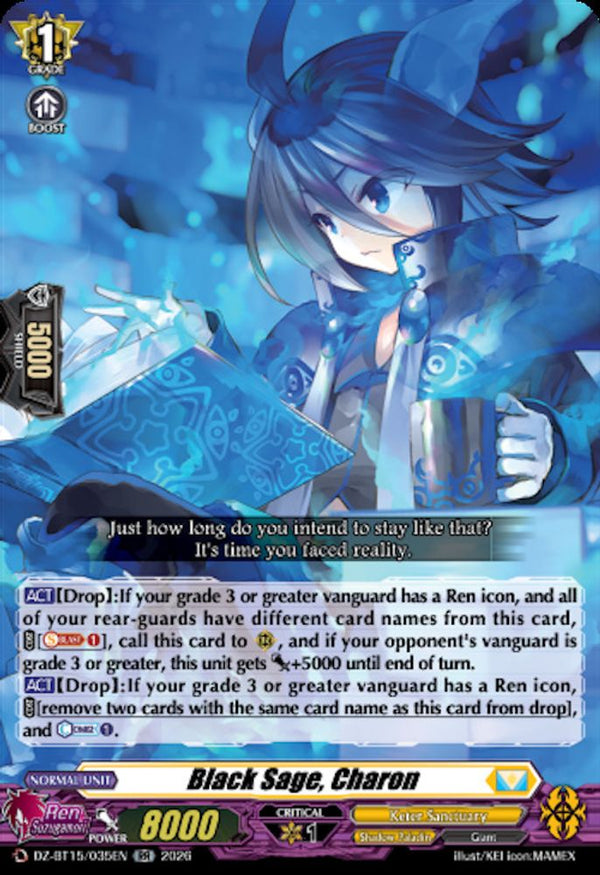 Black Sage, Charon - DZ-BT15/035EN - Double Rare