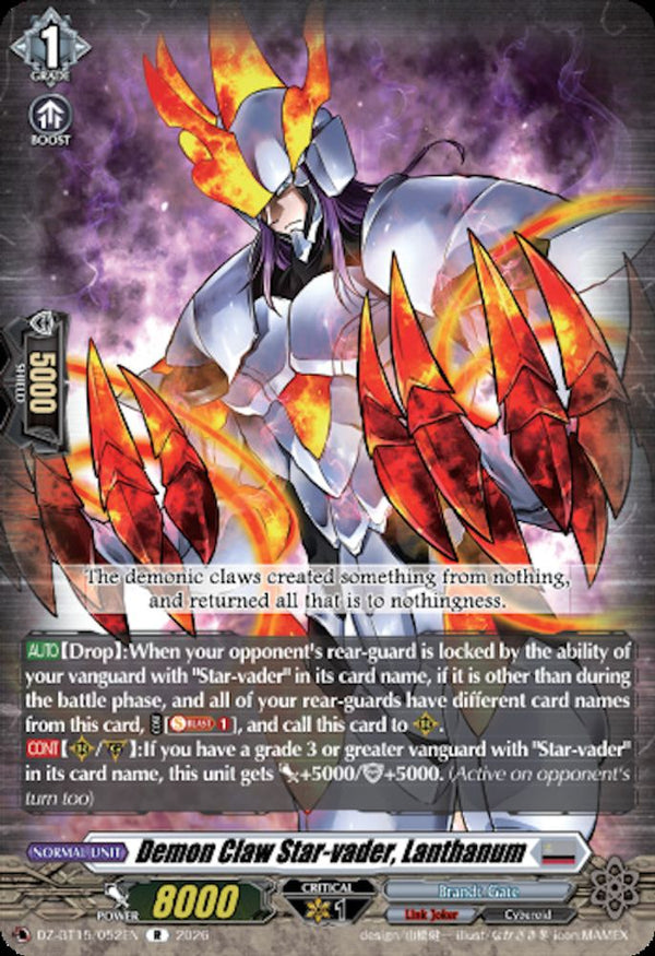 Demon Claw Star-vader, Lanthanum - DZ-BT15/052EN - Rare