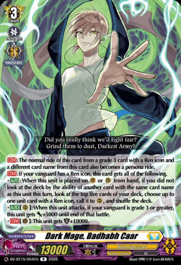 Dark Mage, Badhabh Caar - DZ-BT15/054EN - Rare