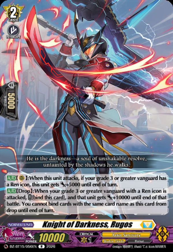 Knight of Darkness, Rugos - DZ-BT15/056EN - Rare