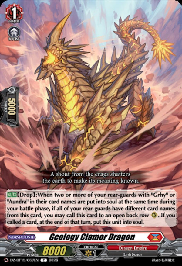Geology Clamor Dragon - DZ-BT15/067EN - Common