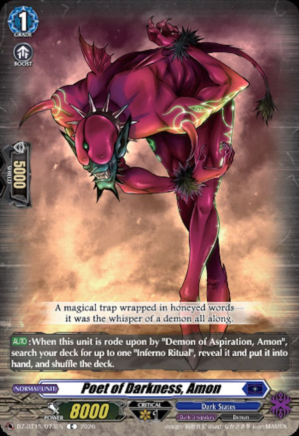 Poet of Darkness, Amon - DZ-BT15/073EN - Common