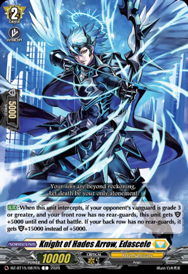 Knight of Hades Arrow, Edascele - DZ-BT15/087EN - Common